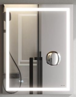 Зеркало с контурной Led-подсветкой, часами и косметическим зеркалом AM.PM GEM M91AMOX0553WG
