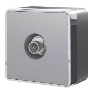 ТВ-розетка оконечная Gallant (серебряный) Werkel W5083006