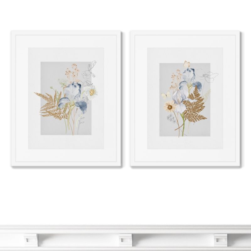 Набор из 2-х репродукций картин в раме Floral set in pale shades, No7 ArtNoMore BD-2090371 фото 1