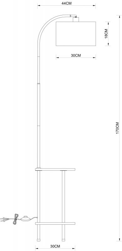 Торшер Arte Lamp COMBO A4055PN-1BK