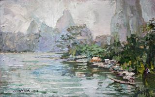 Картина "Озеро в Гуйлине" Андрей Белевич