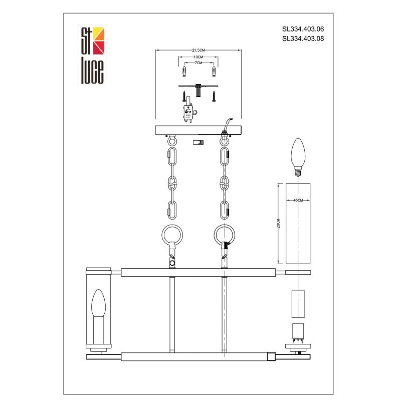 Люстра подвесная ST Luce BICHERO SL334.403.06