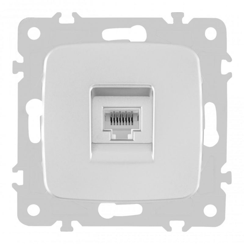 Розетка интернет, RJ45 205.45-1.silver Arte Milano