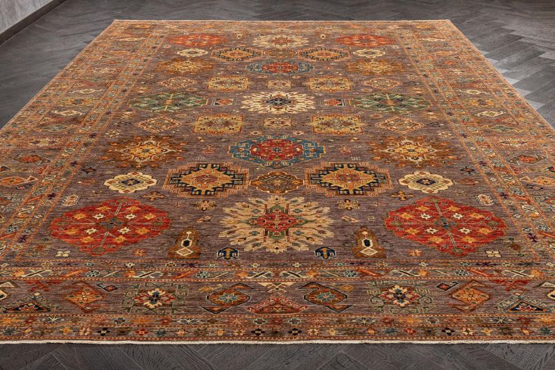 Пакистанский ковер из шерсти Carpet «KAZAK ROYAL» 231689-BRN-BRN 310 x 423 см