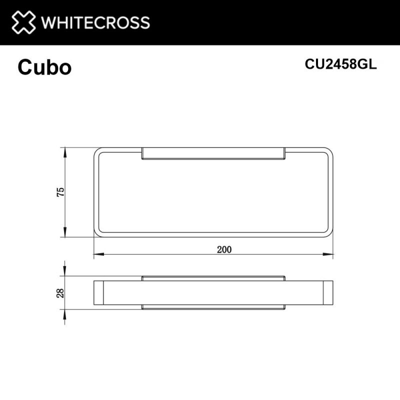 Полотенцедержатель WHITECROSS Cubo CU2458GL, золото