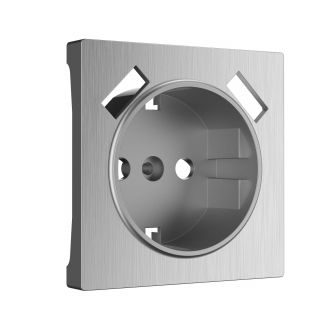 Накладка  для розетки USB (cеребряный рифленый) Werkel W1179509