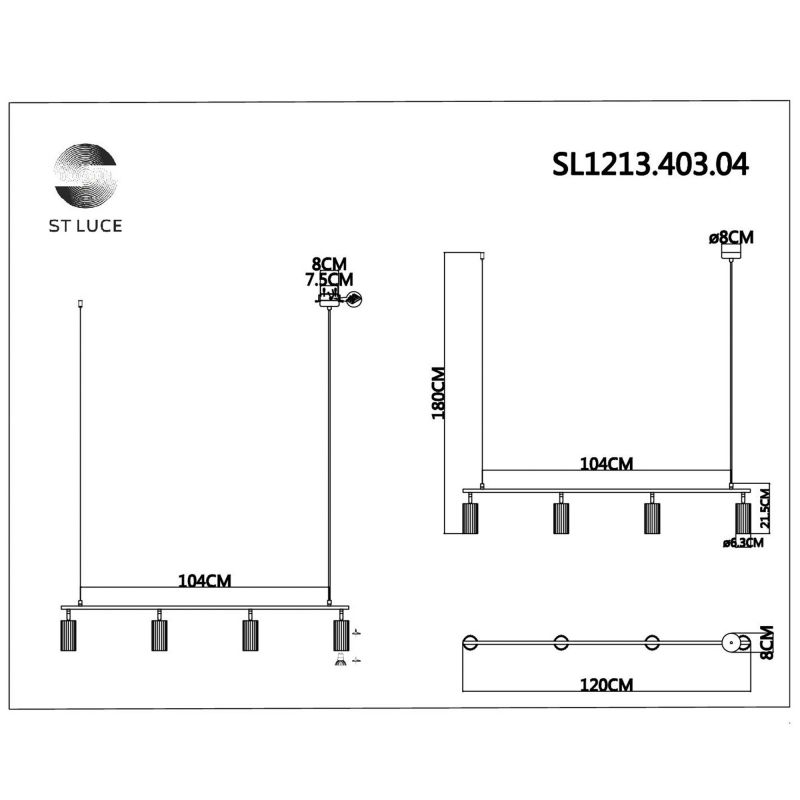 Светильник подвесной ST Luce KENDO SL1213.403.04