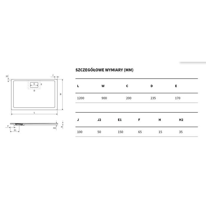 Душевой поддон Excellent Lavano BREX.1103.120.090.CON 120x90 см