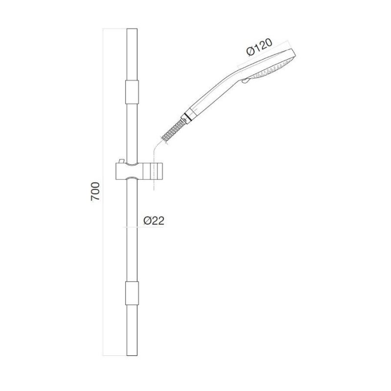 Душевой гарнитур Webert Shower Set AC0486010, золото глянцевое