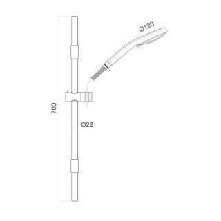 Душевой гарнитур Webert Shower Set AC0486010, золото глянцевое