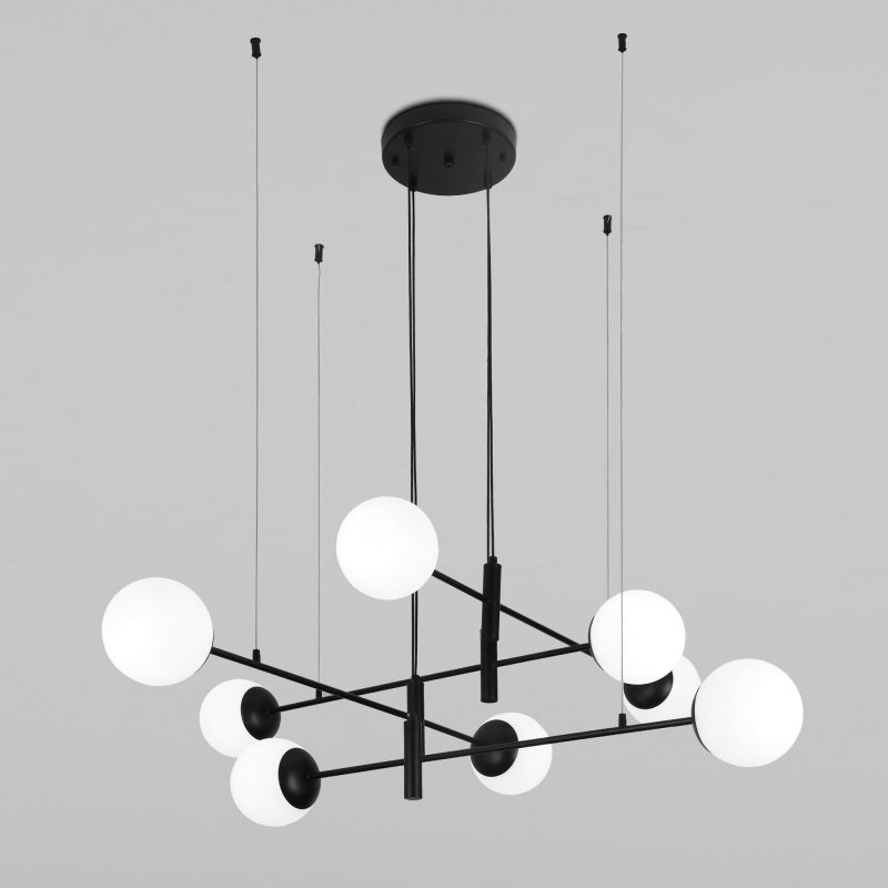 Подвесной светильник Eurosvet Planet со стеклянными плафонами 70146/8 черный
