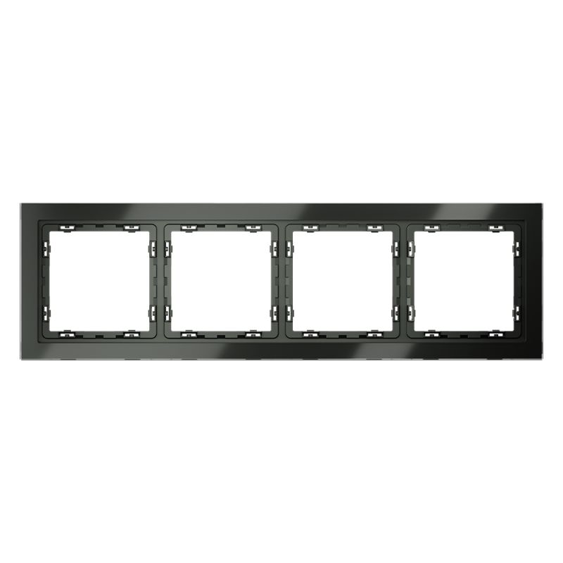 Рамка стеклянная VOLTUM S70 на 4 поста, (титан, стекло) VLS110406 фото 1