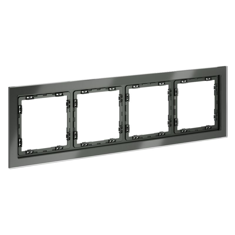 Рамка стеклянная VOLTUM S70 на 4 поста, (титан, стекло) VLS110406 фото 3