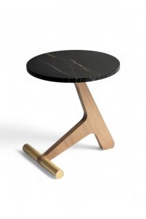 Стол Nomon PUNTERO TABLE (орех/Sahara Noir/латунь) BD-3115436