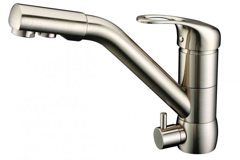 Смеситель для кухни Zorg Sanitary ZR 400 KF-12 NICKEL фото 1