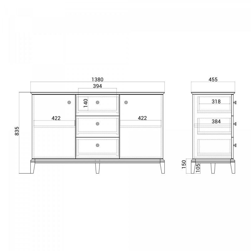 Комод The IDEA Crystal BD-1965024