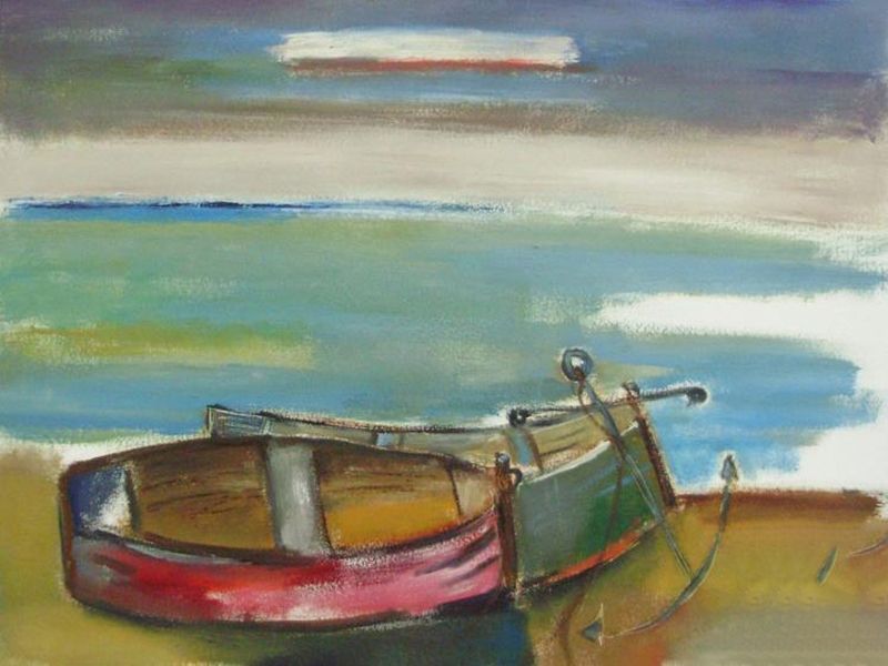 Картина "Сон гобеленных лодок" Анатолий Дымант