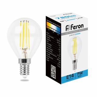 Лампа светодиодная Feron 7W 230V E14 6400K, LB-52 38221