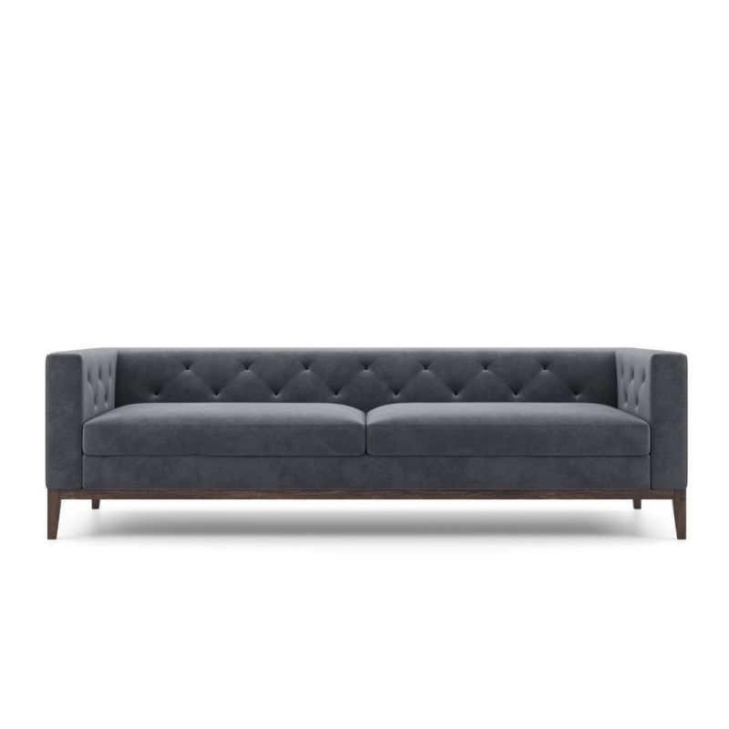Диван Highland Furniture ITALY TUFTED 210см, серый, IMR-BD-2395362