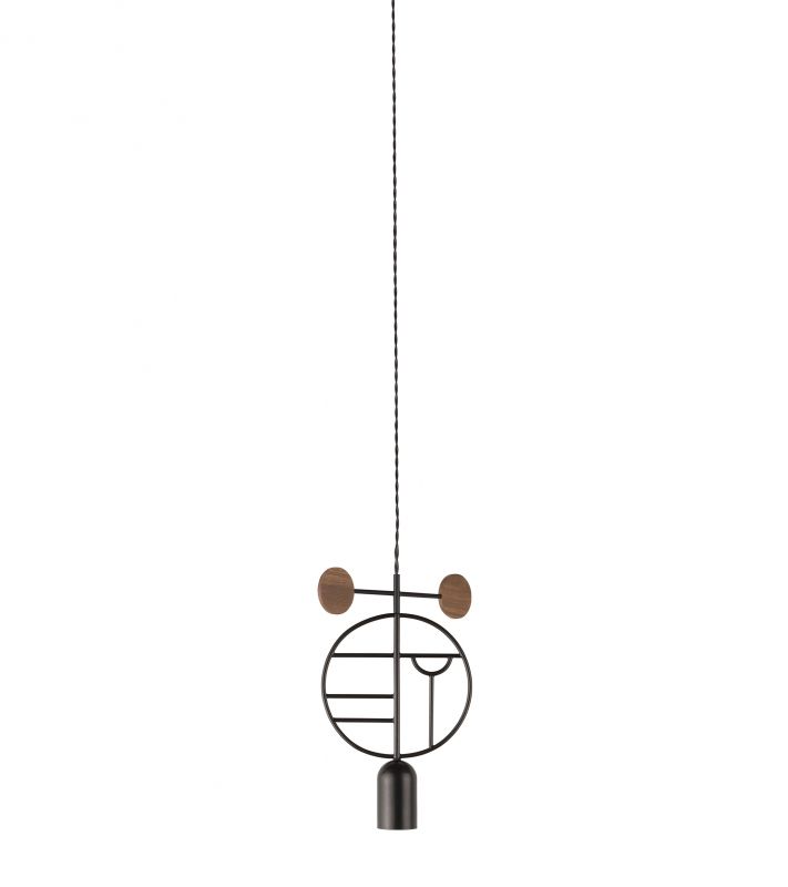 Подвесной светильник NOMON HOME WOODEN DOTS, CONF. 15, GRAPHITE/WALNUT BD-2788651 фото 1