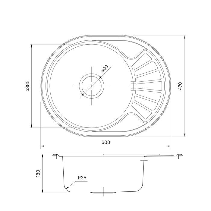 Кухонная мойка Iddis Suno S SUN60PDi77 сатин фото 3