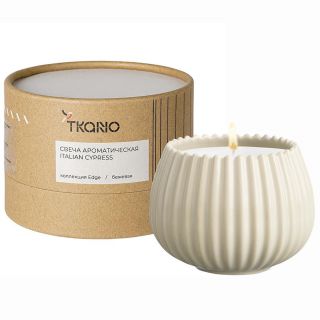 Свеча ароматическая italian cypress из коллекции edge, бежевый, 30 ч Tkano BD-3043151