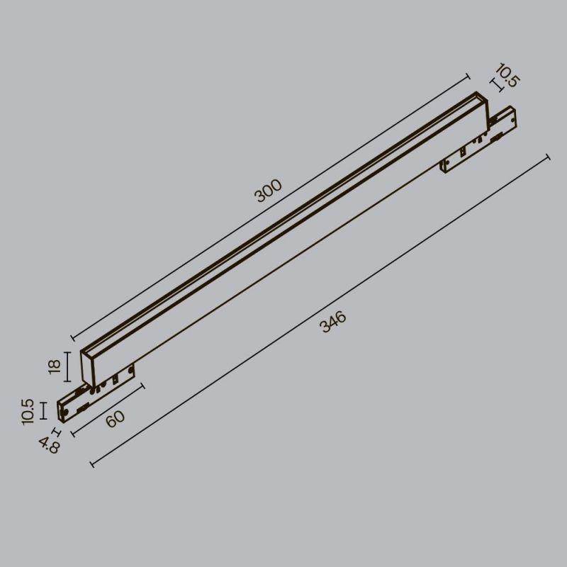 Трековый светильник Maytoni Basis TR192-1-8W3K-B