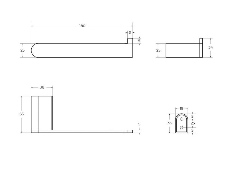 Держатель для туалетной бумаги CEZARES STYLUS-PH-01, хром