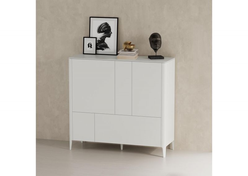 Шкаф  Ellipsefurniture Type 3 двери 2 ящика высота 135 см (светло-серый) TY010302360101 фото 4