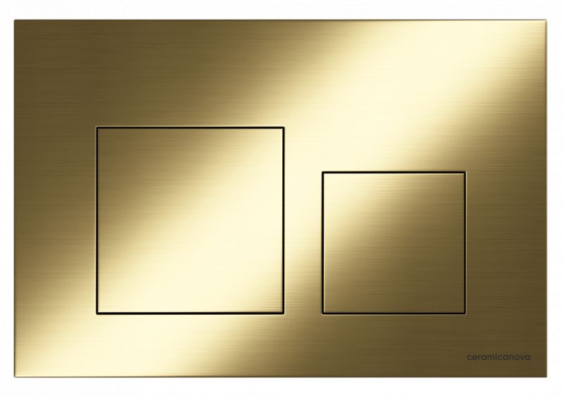 Кнопка смыва Ceramica Nova Balance/Square CN12-002BG, брашированное золото фото 1