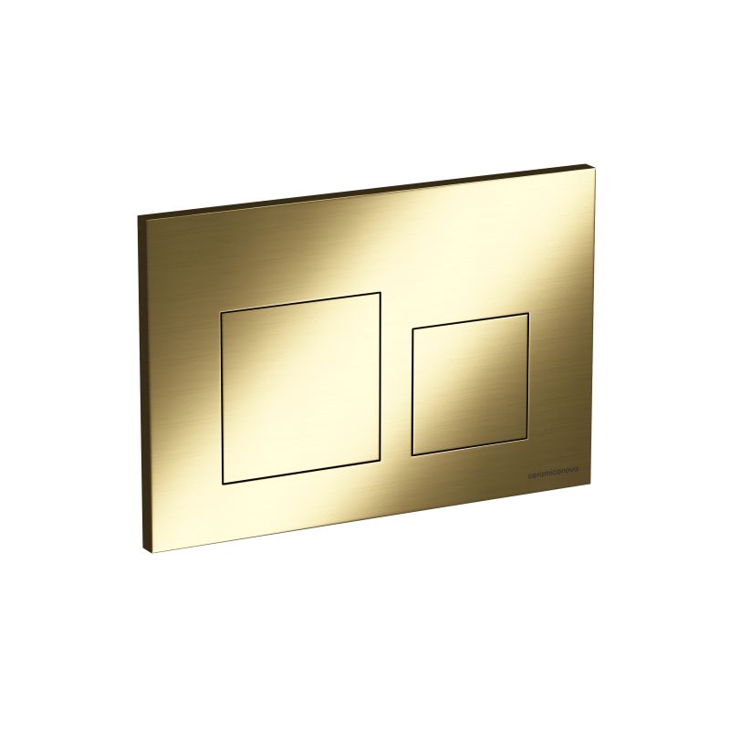 Кнопка смыва Ceramica Nova Balance/Square CN12-002BG, брашированное золото фото 2