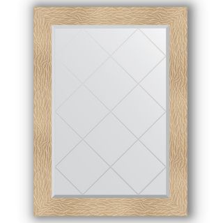 Зеркало с гравировкой в багетной раме 76x104 Evoform EXCLUSIVE-G BY 4193 золотые дюны