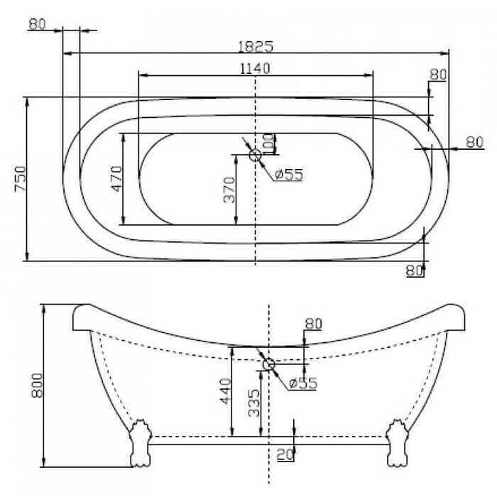 Ванна отдельностоящая BelBagno BB05