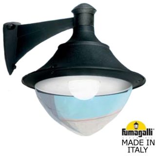 Уличный настенный светильник Fumagalli VIVI черный, прозрачный V50.254.000.AXH27