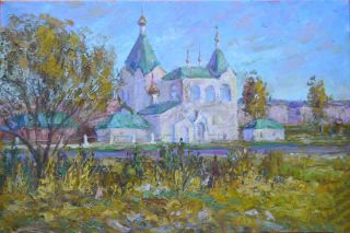 Картина "Церковь Всех Святых в Новокосино" Юрий Студеникин