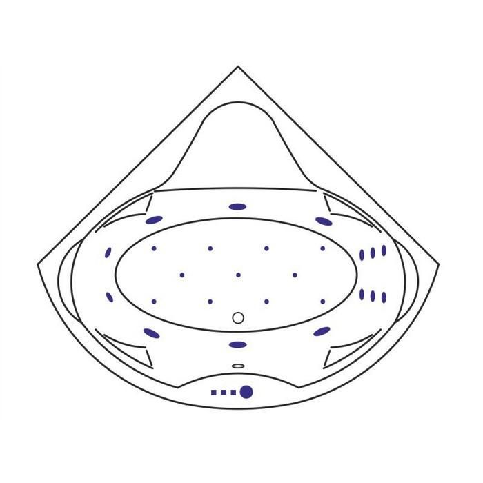 Акриловая ванна Excellent Konsul WAEX.KON15.ULTRA.GL 150x150 с г/м, золото