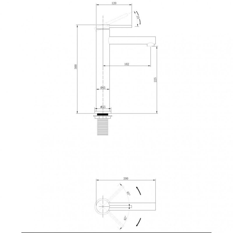 Смеситель для раковины Abber Emotion AF8811B, черный матовый фото 3