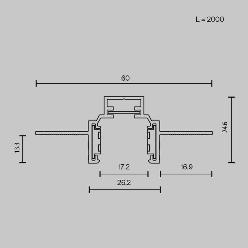 Шинопровод встраиваемый Maytoni Busbar trunkings Exility TRXM034-422B