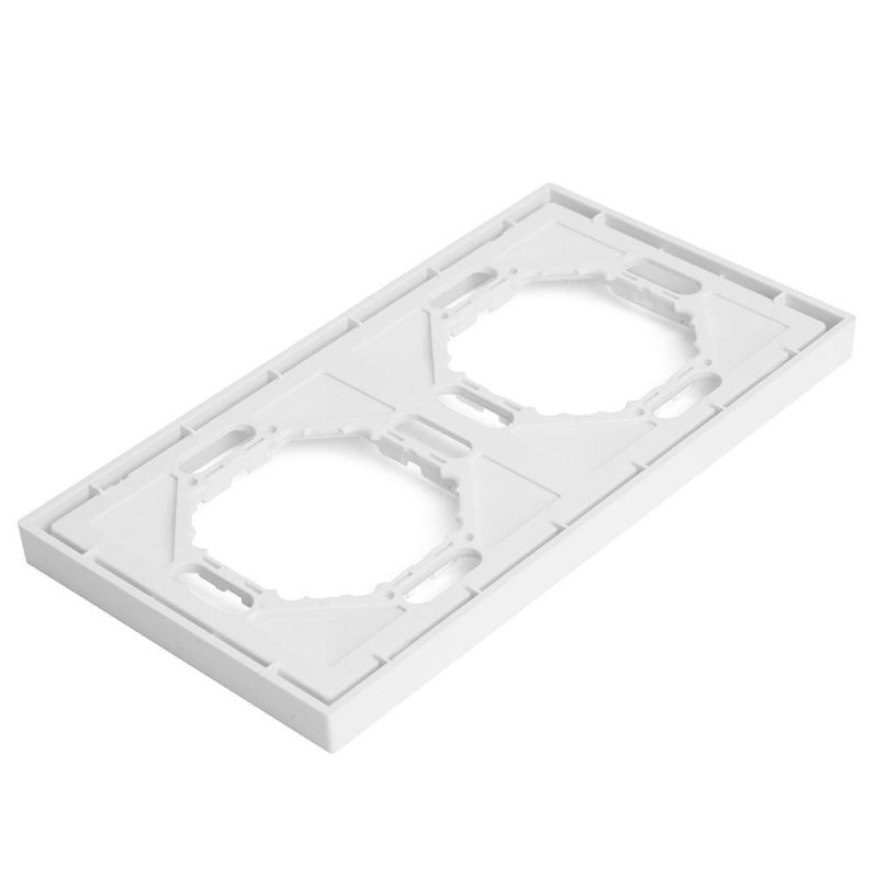 Рамка двухместная Stekker Эмили белый фарфор, soft touch  49885 фото 4