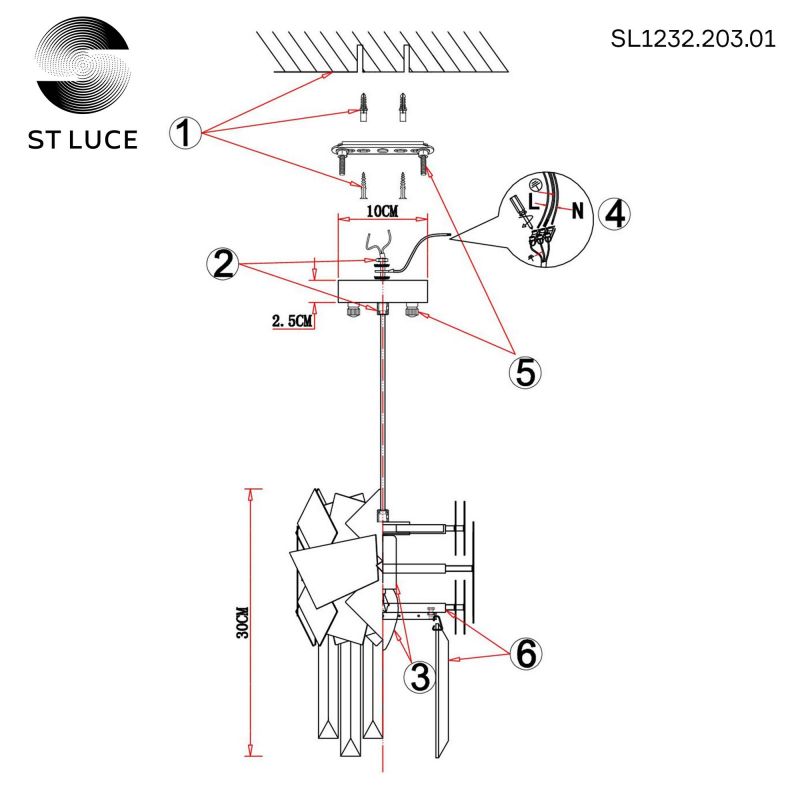 Подвес ST Luce CASERTA SL1232.203.01