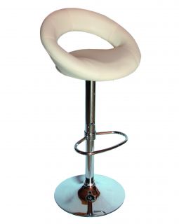 Барный стул Dobrin 5001-LM MIRA,  цвет сиденья кремовый, цвет основания хром