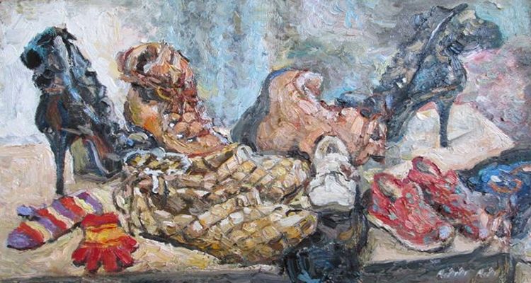 Картина "Натюрморт с обувью" Ягужинская Анна