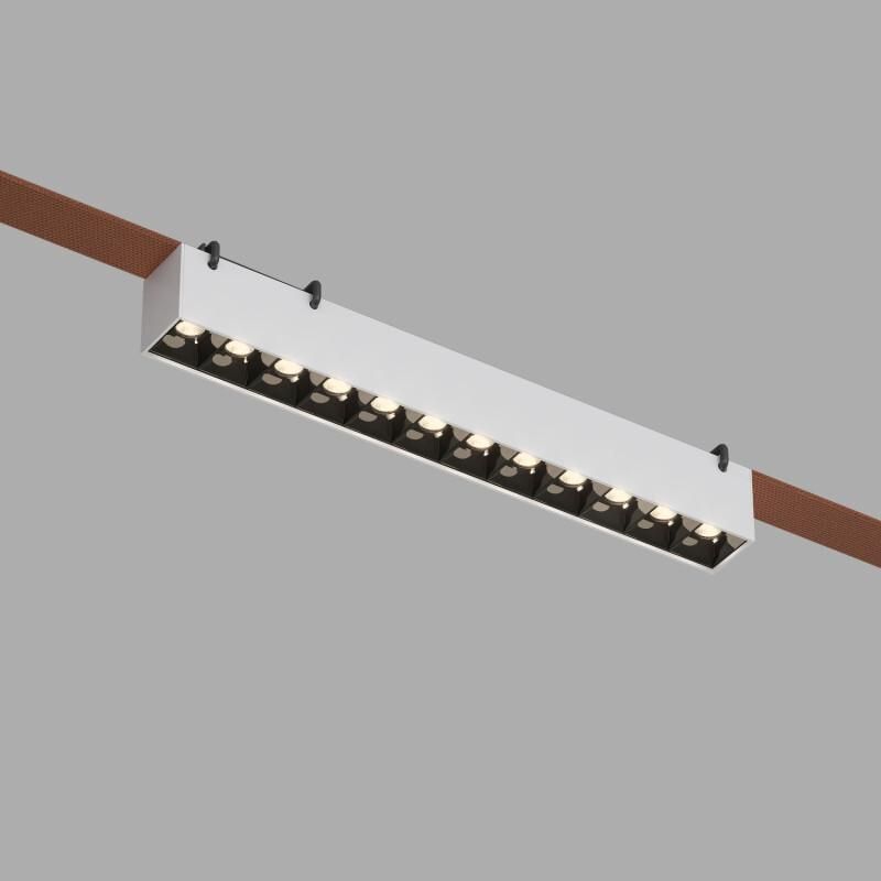 Cветильник  Denkirs Grill для трека-ремня Belty L323*W40*H45мм, 48V DC, 12W, RA90, 24°, 3000K, IP20, белый с черным, алюминий DK5571-WB фото 1
