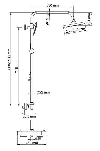 Душевой комплект WasserKRAFT A15502