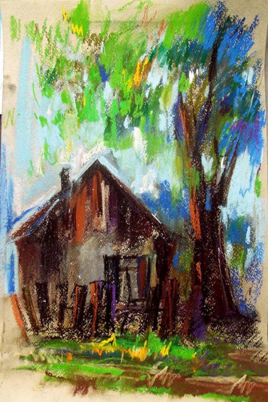 Картина "Старый домишко" 30x40 Наталья Герасимова фото 1
