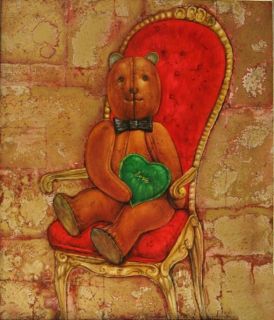 Картина "Мишка на стуле" Красавин-Белопольский Юрий
