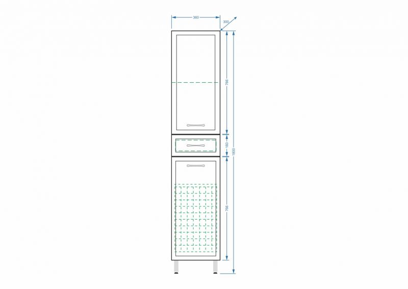 Пенал Stella Polar Концепт SP-00000146 36х180 см