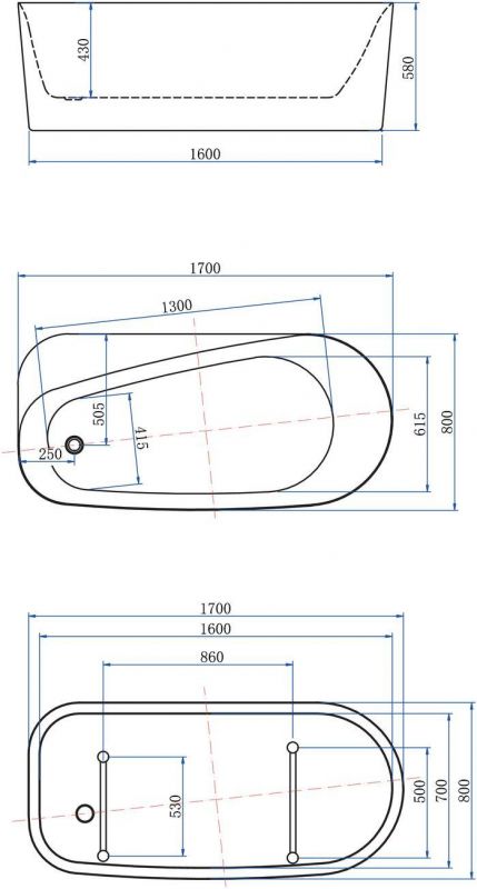 Акриловая ванна Allen Brau Priority 1 170x80 2.31001.21 белый матовый фото 6