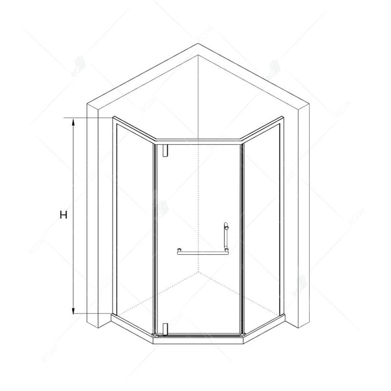 Душевой уголок RGW Hotel HO-084B (Тонированное, 1000x1000) фото 4