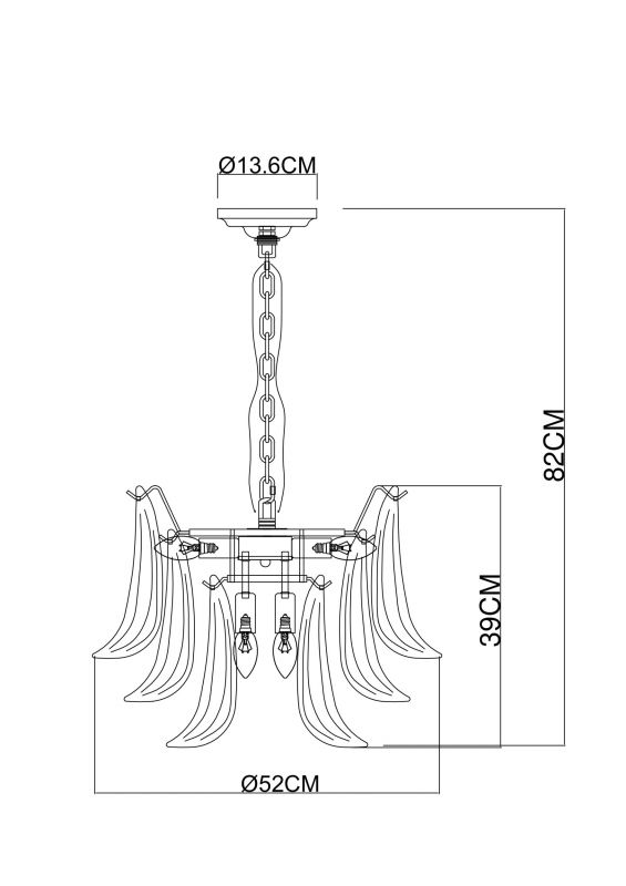 Светильник подвесной Arte Lamp Maya A4072LM-6GO